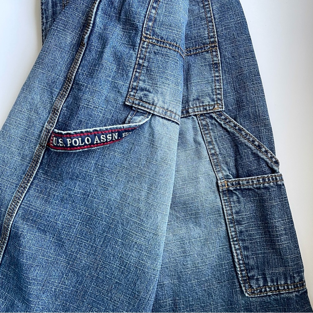 Vintage U.S. Polo Assn. Carpenter Shorts - Medium Stone Wash - Size 34 - Picture 6 of 11